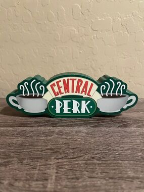 Friends Central Perk Logo Block Display Coffee Sign Wall Display Green NWT